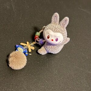 New Brown Yoga Labubu Keychain